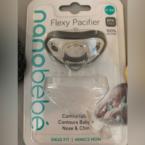 NB infant Bootie bundle of Two with one pacifier - All NEW - Picture 3 of 5